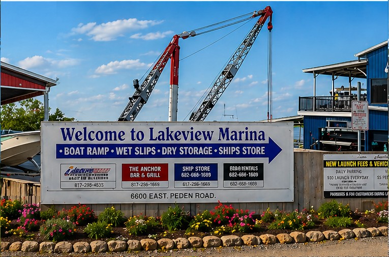 Lakeview Marina access near RV Park Fort Worth Texas
